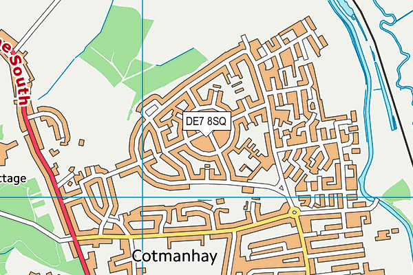 DE7 8SQ map - OS VectorMap District (Ordnance Survey)