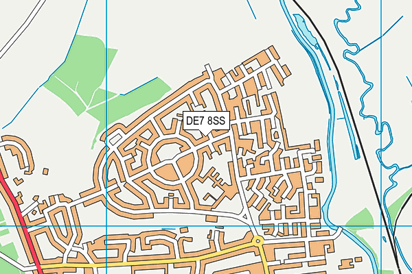 DE7 8SS map - OS VectorMap District (Ordnance Survey)