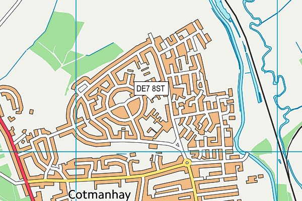 DE7 8ST map - OS VectorMap District (Ordnance Survey)