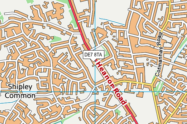 DE7 8TA map - OS VectorMap District (Ordnance Survey)