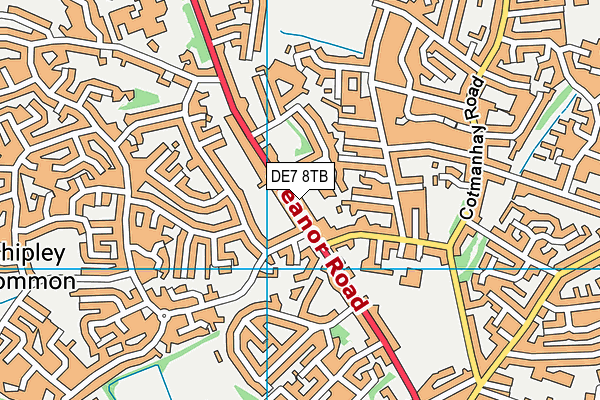 DE7 8TB map - OS VectorMap District (Ordnance Survey)