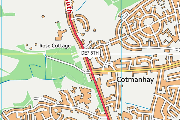 DE7 8TH map - OS VectorMap District (Ordnance Survey)