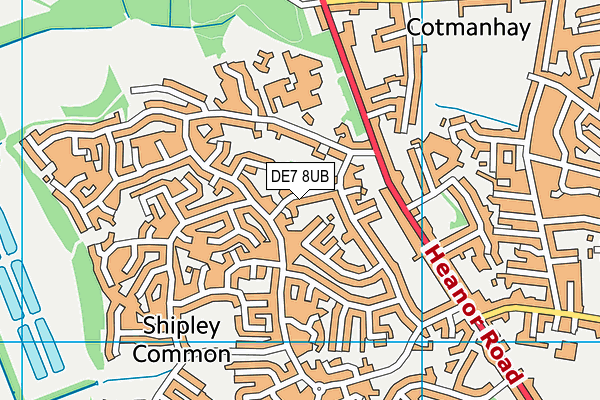 DE7 8UB map - OS VectorMap District (Ordnance Survey)