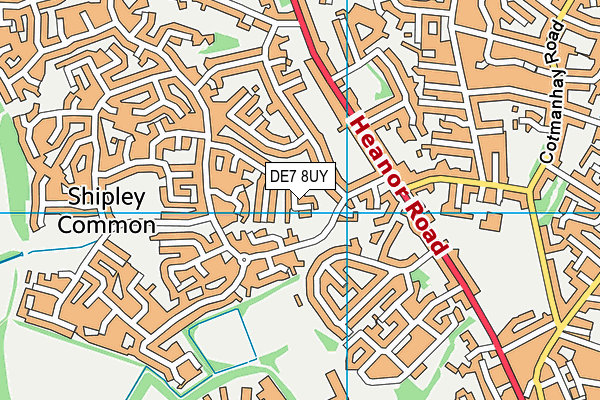 DE7 8UY map - OS VectorMap District (Ordnance Survey)