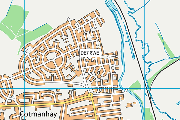 DE7 8WE map - OS VectorMap District (Ordnance Survey)