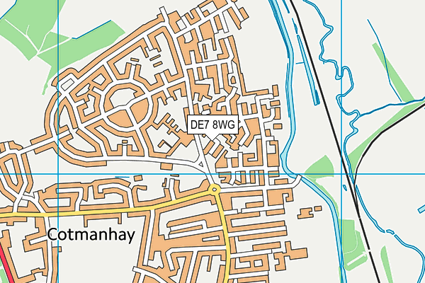 DE7 8WG map - OS VectorMap District (Ordnance Survey)