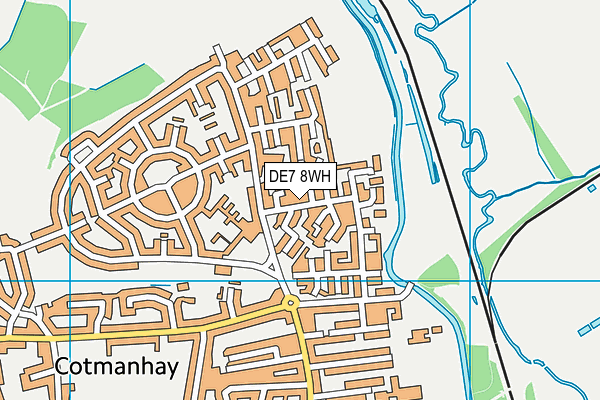 DE7 8WH map - OS VectorMap District (Ordnance Survey)