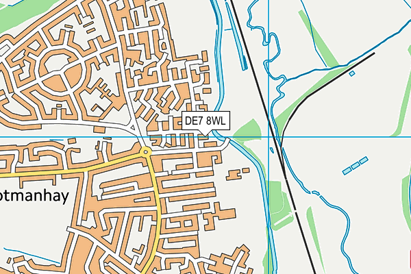 DE7 8WL map - OS VectorMap District (Ordnance Survey)