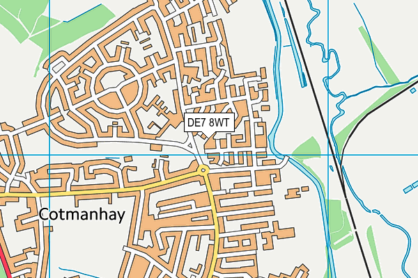 DE7 8WT map - OS VectorMap District (Ordnance Survey)