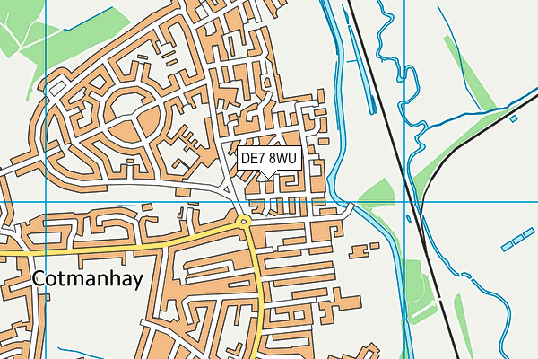 DE7 8WU map - OS VectorMap District (Ordnance Survey)