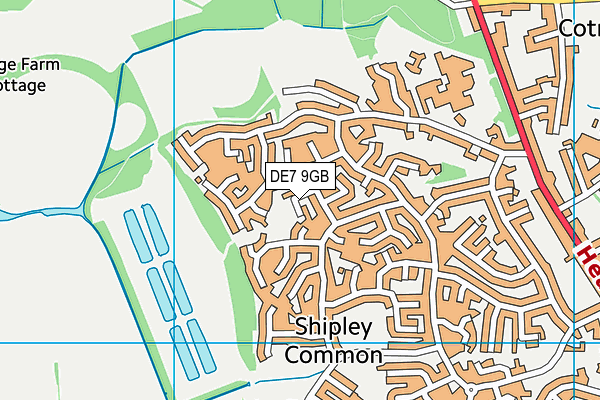 DE7 9GB map - OS VectorMap District (Ordnance Survey)