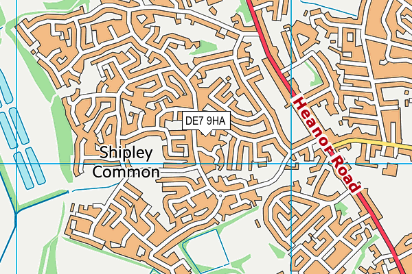 DE7 9HA map - OS VectorMap District (Ordnance Survey)