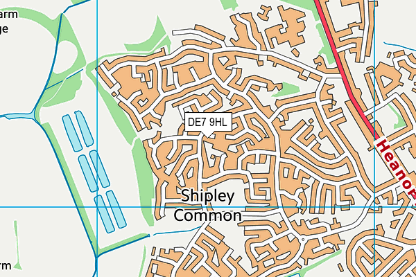 DE7 9HL map - OS VectorMap District (Ordnance Survey)