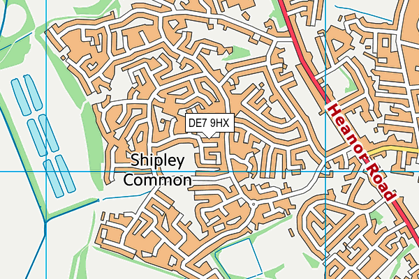 DE7 9HX map - OS VectorMap District (Ordnance Survey)