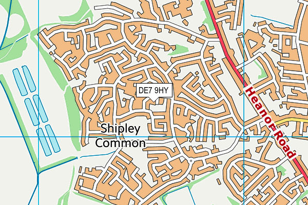 DE7 9HY map - OS VectorMap District (Ordnance Survey)