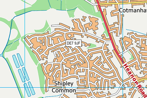 DE7 9JF map - OS VectorMap District (Ordnance Survey)