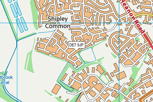 DE7 9JP map - OS VectorMap District (Ordnance Survey)