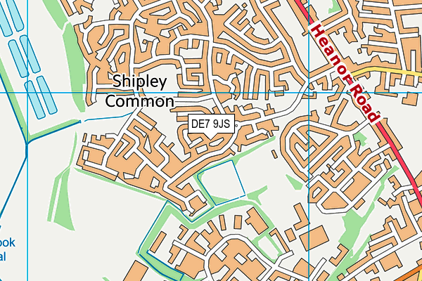 DE7 9JS map - OS VectorMap District (Ordnance Survey)