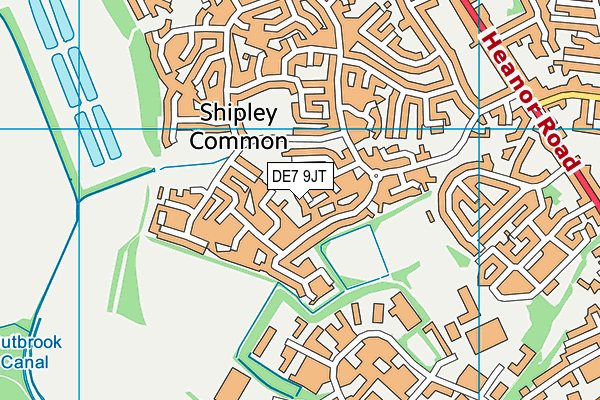 DE7 9JT map - OS VectorMap District (Ordnance Survey)