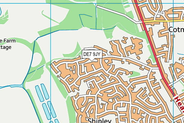 DE7 9JY map - OS VectorMap District (Ordnance Survey)
