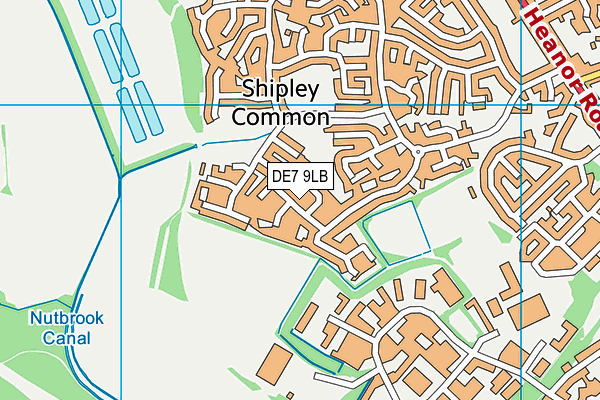 DE7 9LB map - OS VectorMap District (Ordnance Survey)