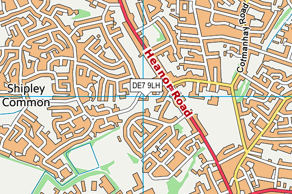 DE7 9LH map - OS VectorMap District (Ordnance Survey)