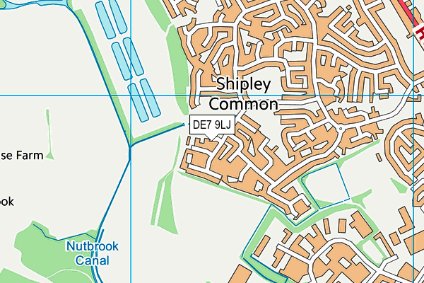 DE7 9LJ map - OS VectorMap District (Ordnance Survey)