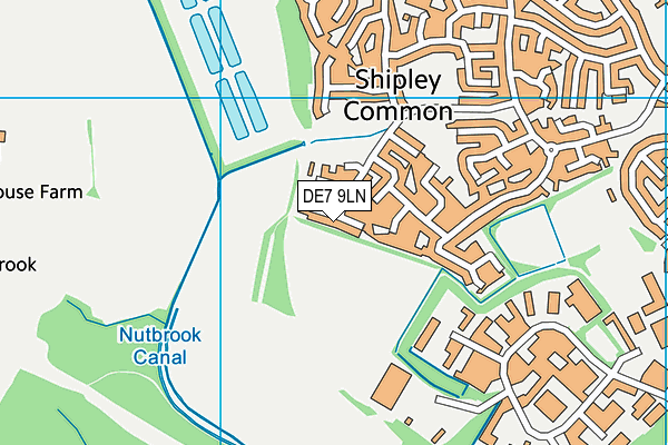 DE7 9LN map - OS VectorMap District (Ordnance Survey)
