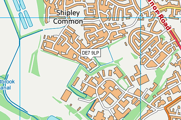 DE7 9LP map - OS VectorMap District (Ordnance Survey)