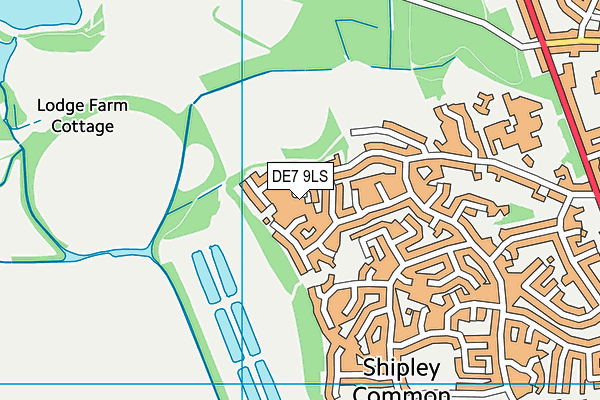 DE7 9LS map - OS VectorMap District (Ordnance Survey)