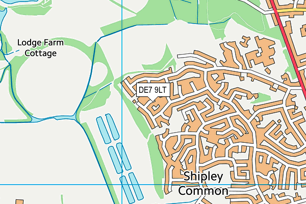 DE7 9LT map - OS VectorMap District (Ordnance Survey)