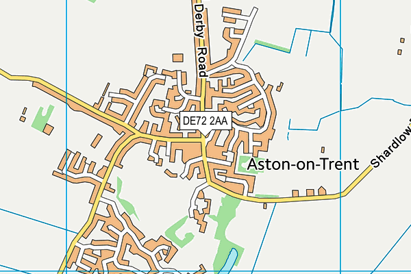 DE72 2AA map - OS VectorMap District (Ordnance Survey)