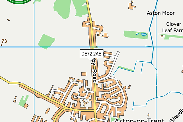 DE72 2AE map - OS VectorMap District (Ordnance Survey)