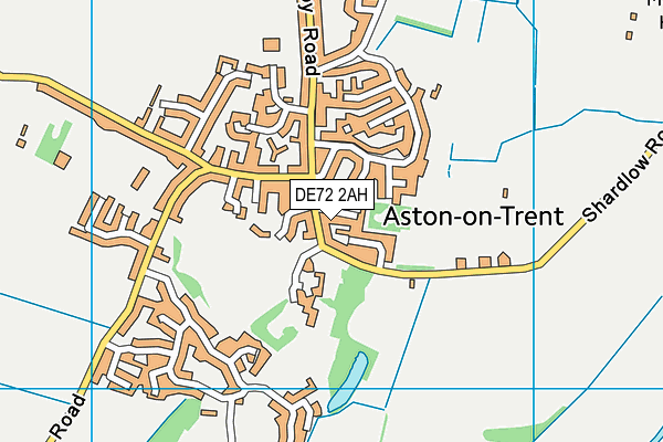 DE72 2AH map - OS VectorMap District (Ordnance Survey)