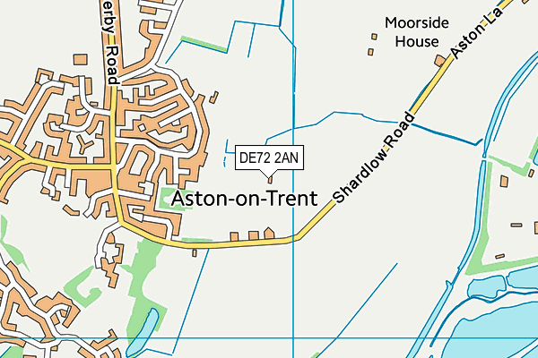 The Recreation Centre (Aston-on-trent) map (DE72 2AN) - OS VectorMap District (Ordnance Survey)