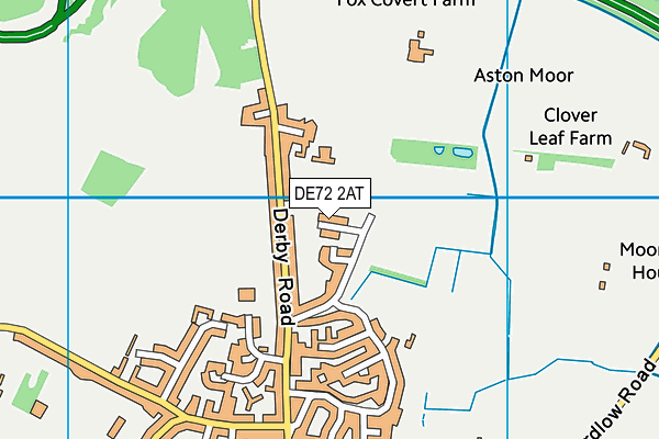 DE72 2AT map - OS VectorMap District (Ordnance Survey)