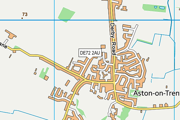 DE72 2AU map - OS VectorMap District (Ordnance Survey)