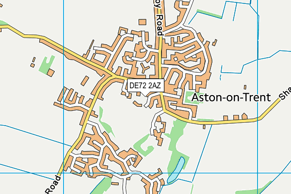 DE72 2AZ map - OS VectorMap District (Ordnance Survey)