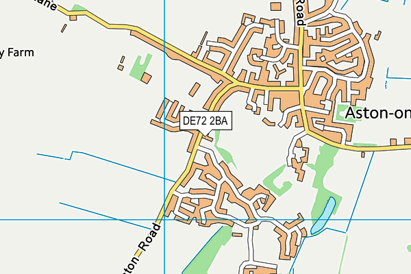 DE72 2BA map - OS VectorMap District (Ordnance Survey)