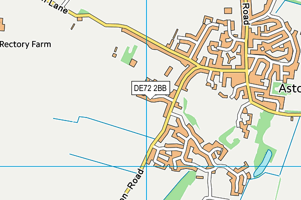 DE72 2BB map - OS VectorMap District (Ordnance Survey)