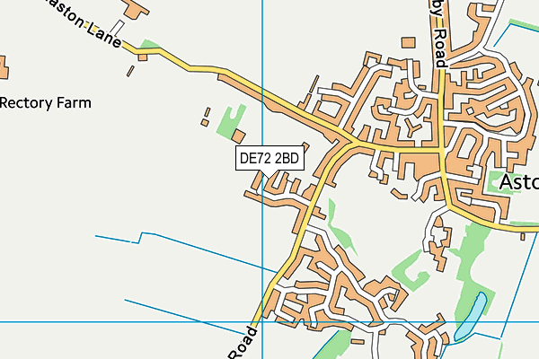 DE72 2BD map - OS VectorMap District (Ordnance Survey)