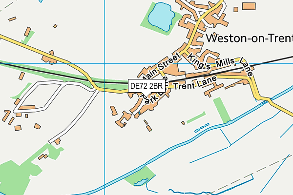 DE72 2BR map - OS VectorMap District (Ordnance Survey)