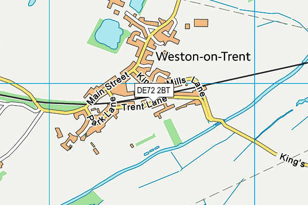 DE72 2BT map - OS VectorMap District (Ordnance Survey)