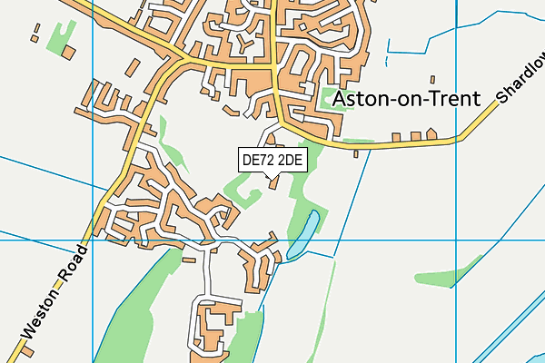DE72 2DE map - OS VectorMap District (Ordnance Survey)