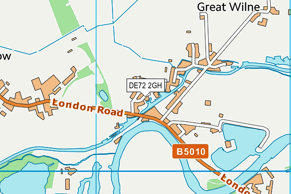 The Wharf Recreation Ground map (DE72 2GH) - OS VectorMap District (Ordnance Survey)