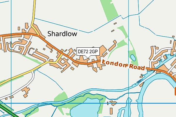 DE72 2GP map - OS VectorMap District (Ordnance Survey)
