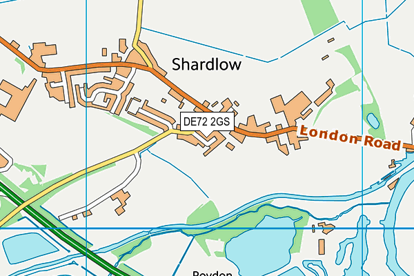 DE72 2GS map - OS VectorMap District (Ordnance Survey)