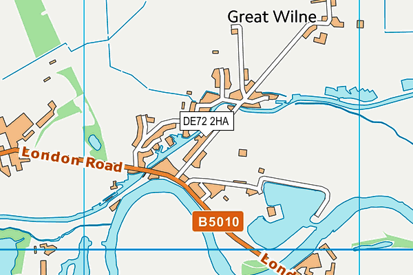DE72 2HA map - OS VectorMap District (Ordnance Survey)