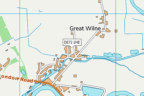 DE72 2HE map - OS VectorMap District (Ordnance Survey)