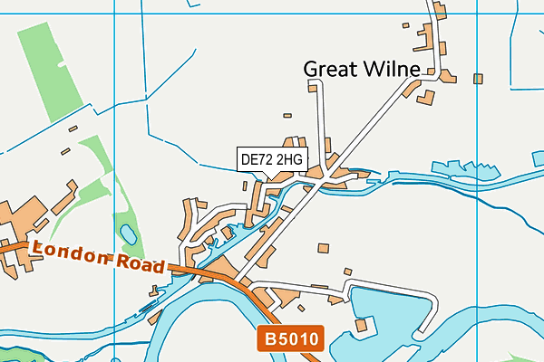 DE72 2HG map - OS VectorMap District (Ordnance Survey)